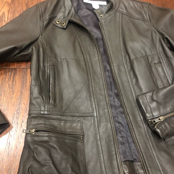 Rezrekshn by Esther Chen chocolate colored leather jacket - Picture 3 of 8